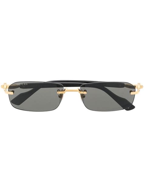 flat top frame sunglasses gucci|Gucci sunglasses rimless.